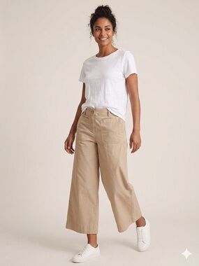 Nicole miller linen blend crop pants